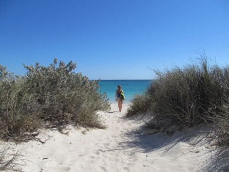 Turquoise-beach-girl-sand-Australia